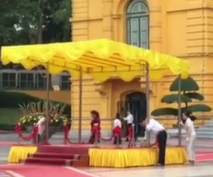 Clip: Công tác chuẩn bị đón Tổng thống Obama ở Phủ Chủ tịch
