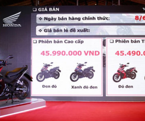 Honda Winner 150 có giá từ 45,5 triệu đồng