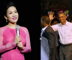 Mỹ Linh hát Quốc ca trước Tổng thống Obama