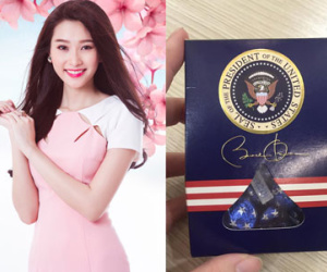 Hoa hậu Đặng Thu Thảo khoe quà “ngọt ngào” mà Tổng thống Obama tặng