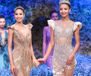 Hoa hậu Pháp nổi bật khi catwalk cùng Phạm Hương