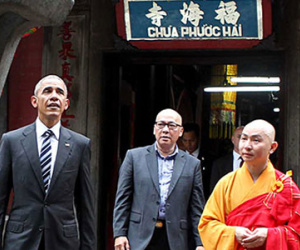 Ba tuần chuẩn bị cho 10 phút đón ông Obama ở chùa Ngọc Hoàng