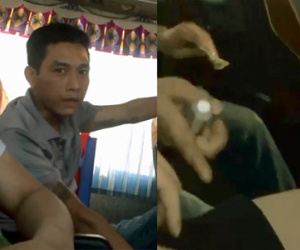 Thanh niên cầm kim tiêm dính máu đe dọa, trấn tiền trên xe khách