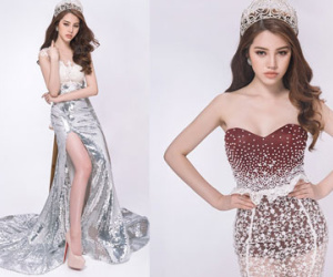 Hoa hậu Jolie Nguyễn gợi cảm với đầm ren mỏng manh
