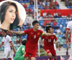 Thủy Tiên suýt xỉu khi Công Vinh ghi bàn