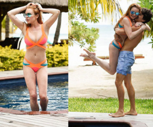 Lindsay Lohan khoe dáng nóng bỏng bên vị bồ triệu phú