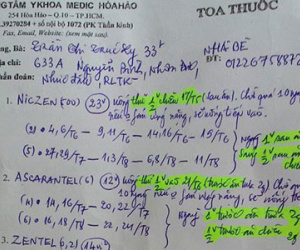 Ngộp thở với toa thuốc 17 loại