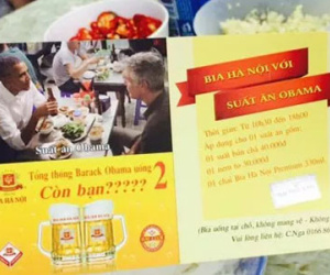 Dùng hình ảnh ông Obama để marketing, Bia Hà Nội có thể bị phạt 30 triệu đồng
