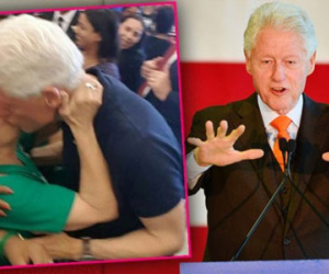 Bill Clinton bị bắt gặp hôn phụ nữ lạ