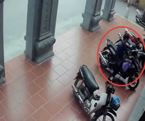 Video: Thanh niên ngang nhiên vào chùa trộm xe máy của sư thầy