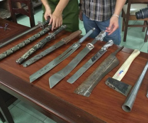 Chặn nhóm giang hồ mang mã tấu đi giành lãnh địa ở Sài Gòn