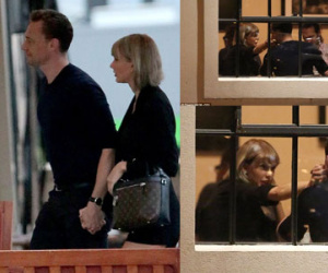 "Loki" liên tục hôn tay Taylor Swift trong bữa tối