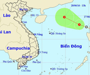 Áp thấp nhiệt đới lại xuất hiện trên Biển Đông