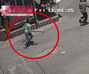 Nữ côn đồ vác mã tấu truy sát nhân viên Bến xe Vinh như phim hành động