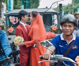 Màn rước dâu độc đáo bằng dàn xe 67 tại Tây Ninh