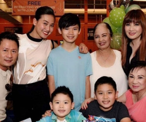Vợ cũ và tình mới Bằng Kiều thân thiết trong tiệc sinh nhật con