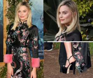 "Quả bom sex" Margot Robbie diện váy xẻ ra mắt phim mới về Tarzan