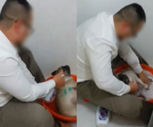 Chủ vừa tắm cho chó cưng đã chết vừa khóc nức nở