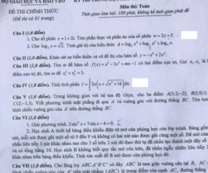 Bài giải môn Toán THPT quốc gia 2016