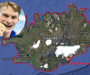 Kình ngư hứa bơi 2000km quanh Iceland nếu vô địch Euro 2016