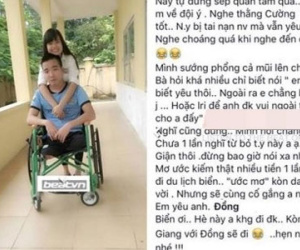 Chàng trai cụt chân tìm thấy tình yêu đẹp nhờ Facebook