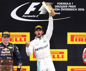 Hamilton thắng chặng đua tại Áo sau va chạm nảy lửa với Rosberg