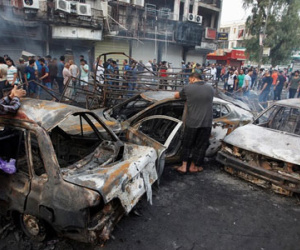 Hiện trường vụ đánh bom đẫm máu ở trung tâm Baghdad