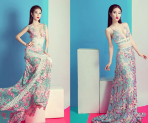 Diễm My 9X ngọt ngào với trang phục họa tiết pastel