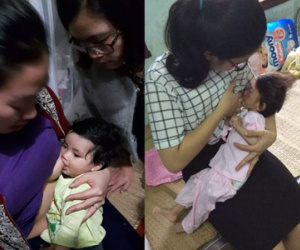 Đối với các mẹ, em bé khát sữa nào cũng là con, cũng đều có thể được ấp ôm cho bú...