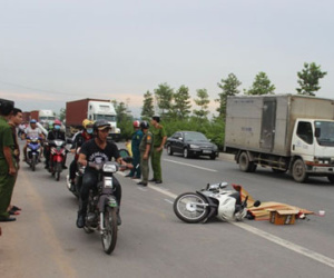 Nữ sinh bị xe container cán tử vong khi đi thực tập