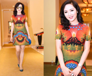 Giáng My rạng rỡ đi event sau ồn ào photoshop biến dạng