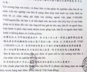 Hợp đồng vận chuyển chất thải giữa Formosa và công ty ông Hòa