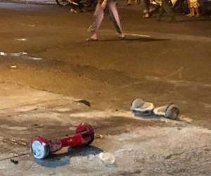 Xe điện cân bằng phát nổ ở trung tâm Sài Gòn