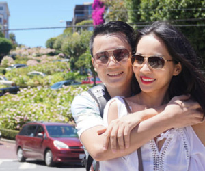 Vợ chồng Hoàng Bách "trốn" hai con sang Mỹ hẹn hò