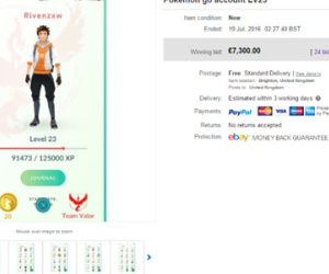 Chơi Pokemon Go để bán tài khoản giá hàng nghìn USD