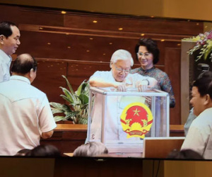 Bỏ phiếu bầu bà Nguyễn Thị Kim Ngân làm Chủ tịch Quốc hội khóa XIV