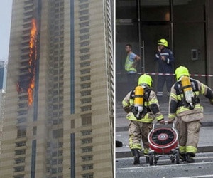 Tòa chung cư 75 tầng ở Dubai bốc cháy ngùn ngụt