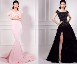 Á hậu Hà Thu quyến rũ trong 4 bộ dầm dạ hội