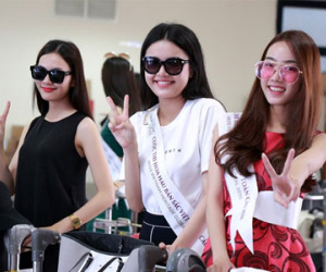 Thí sinh HH Bản sắc Toàn cầu tỏa sắc ở sân bay Quy Nhơn