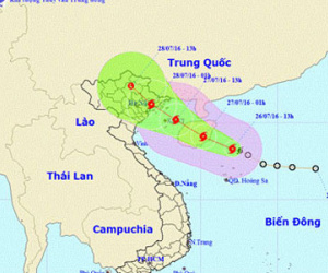 Bão số 1: Mưa lớn toàn vùng Đông bắc bộ