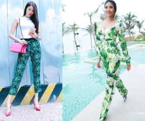 Lan Khuê ghi điểm với loạt váy áo hoa lá