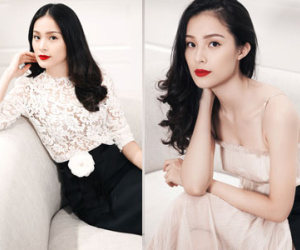Hạ Vi sexy với váy ren xuyên thấu