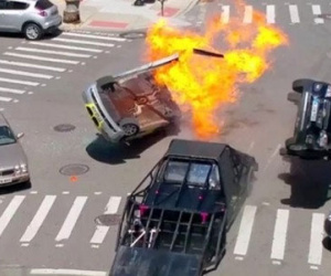 Những cảnh va chạm siêu xe trên phim trường "Transformers 5"