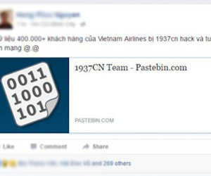 Thông tin 400.000 hành khách của Vietnam Airlines có thể chứa mã độc