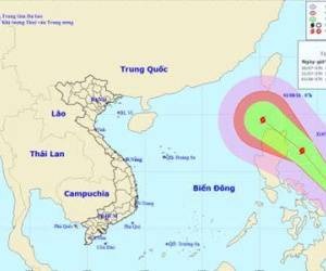 Ngày mai, áp thấp nhiệt đới có thể mạnh thành bão