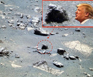 Phát hiện vật thể giống đầu tỷ phú Trump trên sao Hỏa