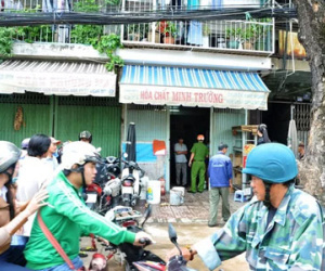 Nổ can axit ở chợ “tử thần” Kim Biên TP.HCM, 5 người bị thương