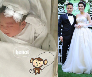 Á hậu Ngô Trà My sinh con gái sau 5 tháng làm đám cưới