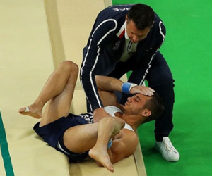 Pha gãy gập chân của VĐV Pháp tại Olympic
