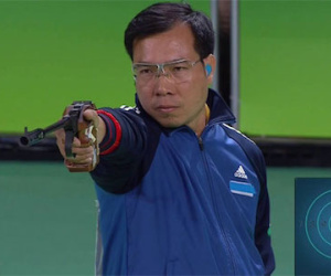 Hoàng Xuân Vinh giành HC bạc 50m súng ngắn Olympic 2016